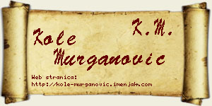 Kole Murganović vizit kartica